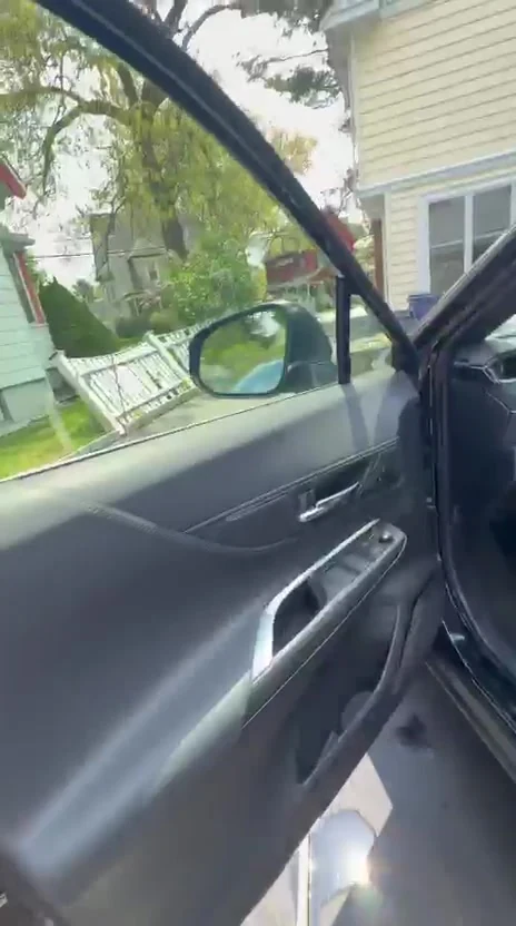 Walkaround video of a freshly detailed sedan with a deep, glossy paint finish, Newton MA