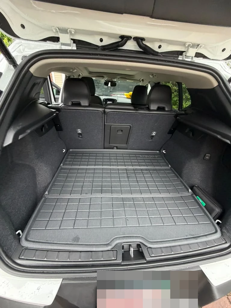 Cleaned SUV trunk and cargo liner after detailing in Newton, MA